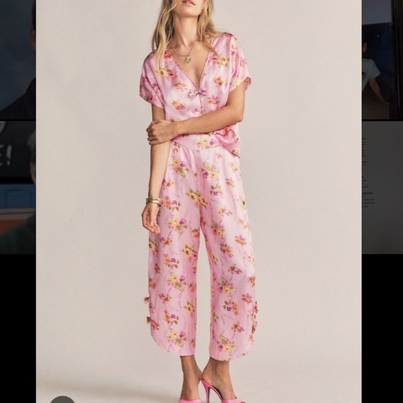 LoveShackFancy Other - Loveshackfancy X Morgan Lane Silk Pajamas